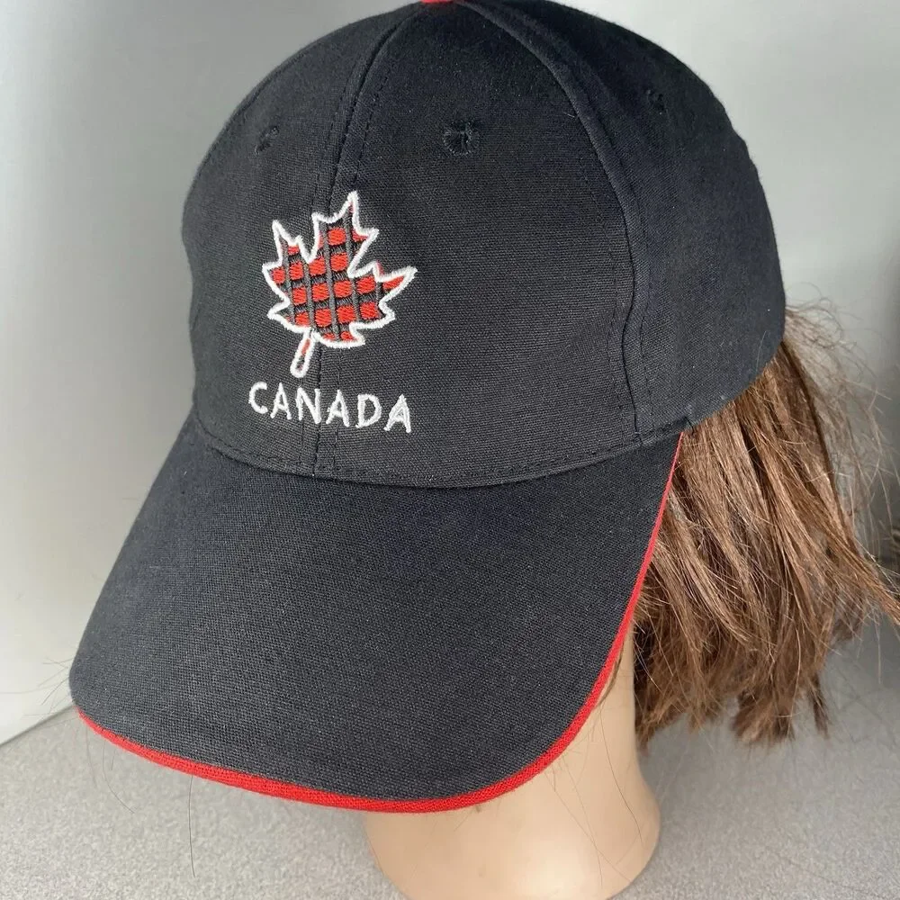 Canada Dad Hat Embroidered Canadian Maple Leaf Cap Unisex Adult Strapback